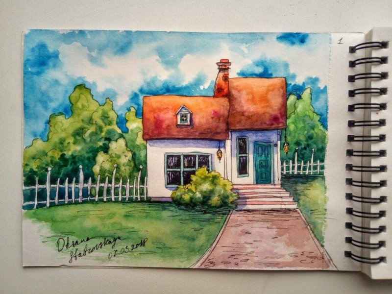 Домик рисунок