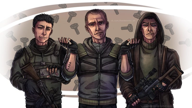 Наёмник шрам и стрелок и Дегтярев