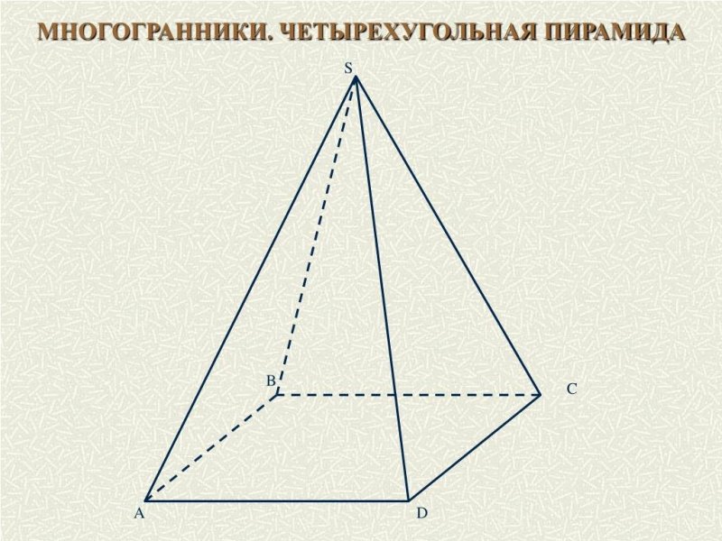 Правильная четырехугольная пирамида чертеж