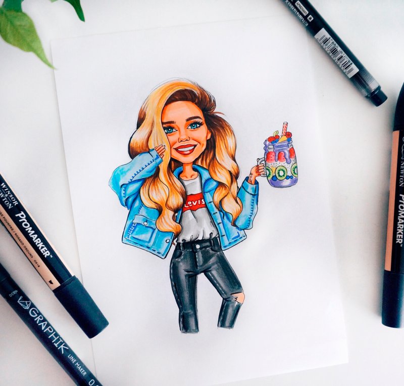 Наброски маркером