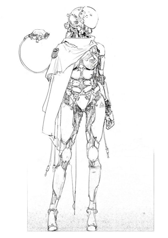 Киберпанк эскизы