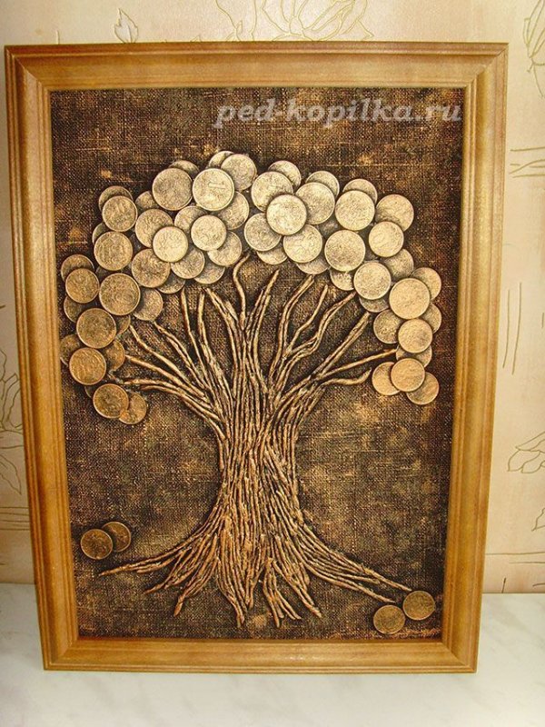 Картина денежное дерево своими руками