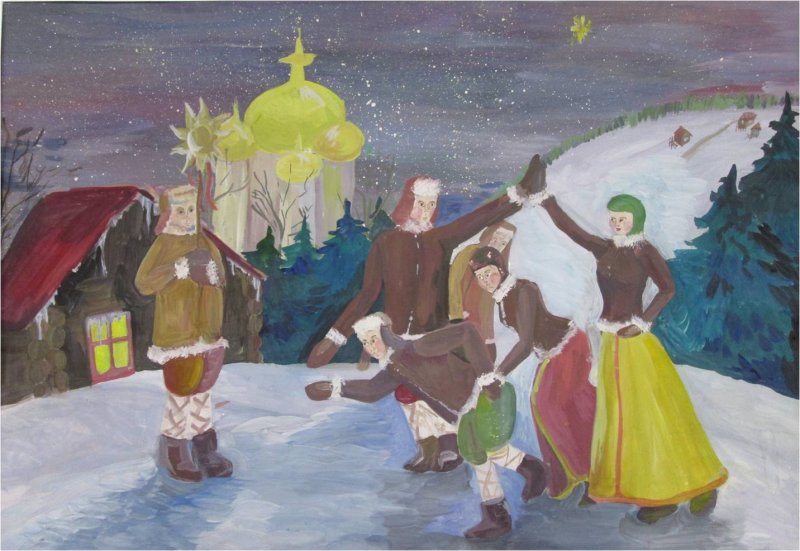Святки рисунок