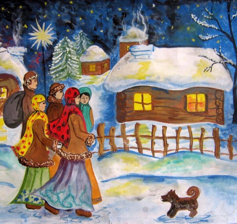 Рисунок на тему колядки