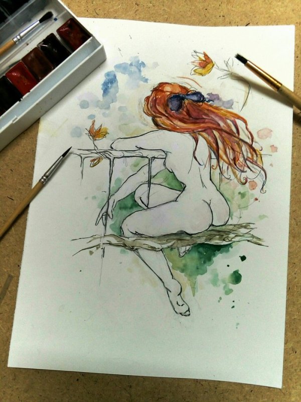 Необычные рисунки гуашью