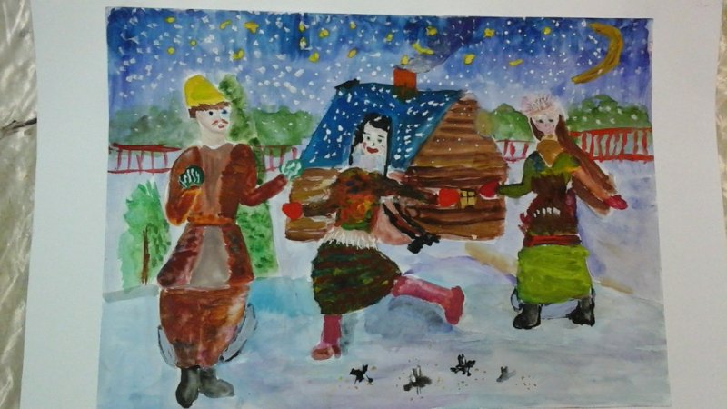 Рисунок на тему Святки