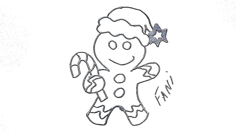 Новогодние рисунки для срисовки лёгкие