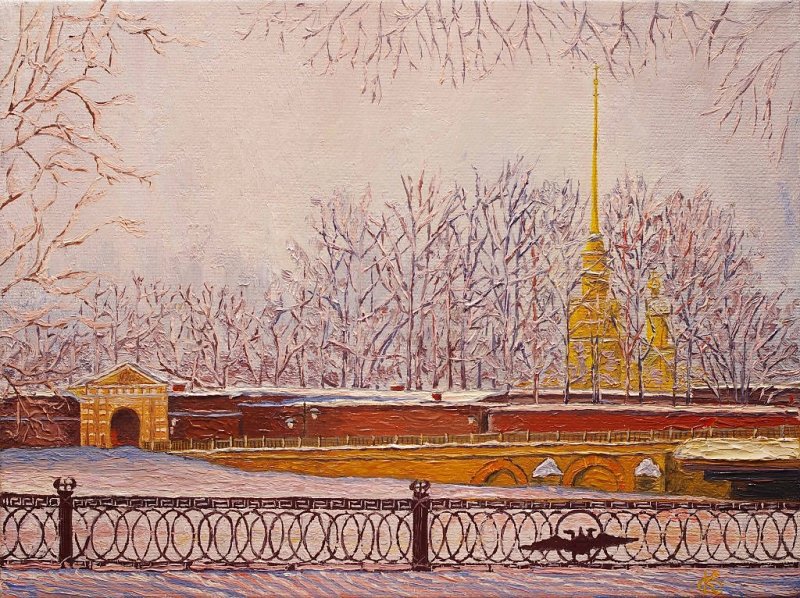 Петропавловская крепость картина