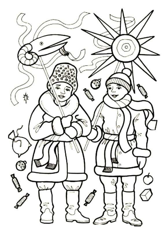 Колядки рисунок