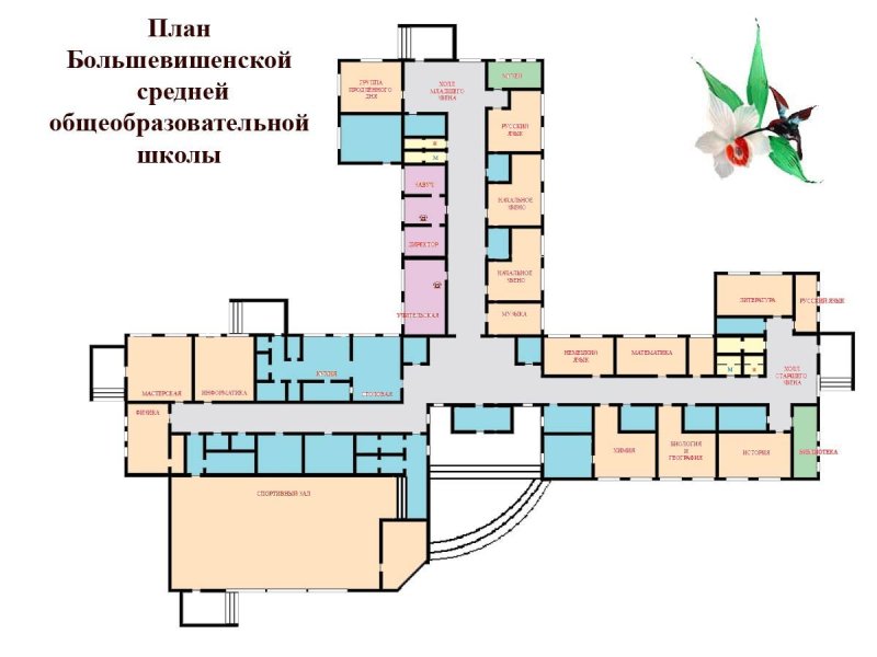 Схема планировки школы