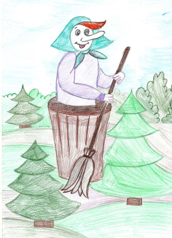 Рисунок баба Ежки