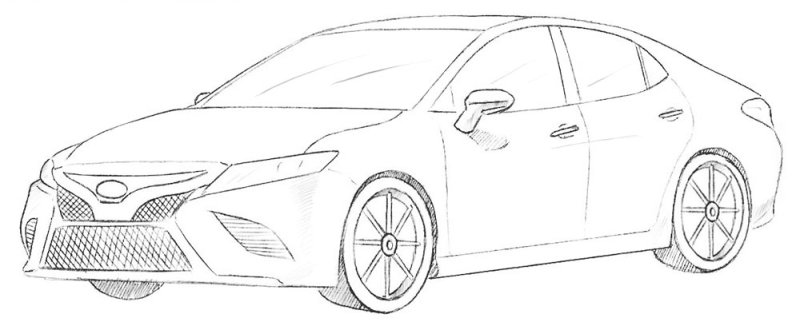 Раскраска Тойота Авенсис 2