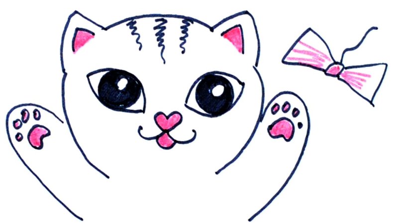 Рисунки для срисовки котики