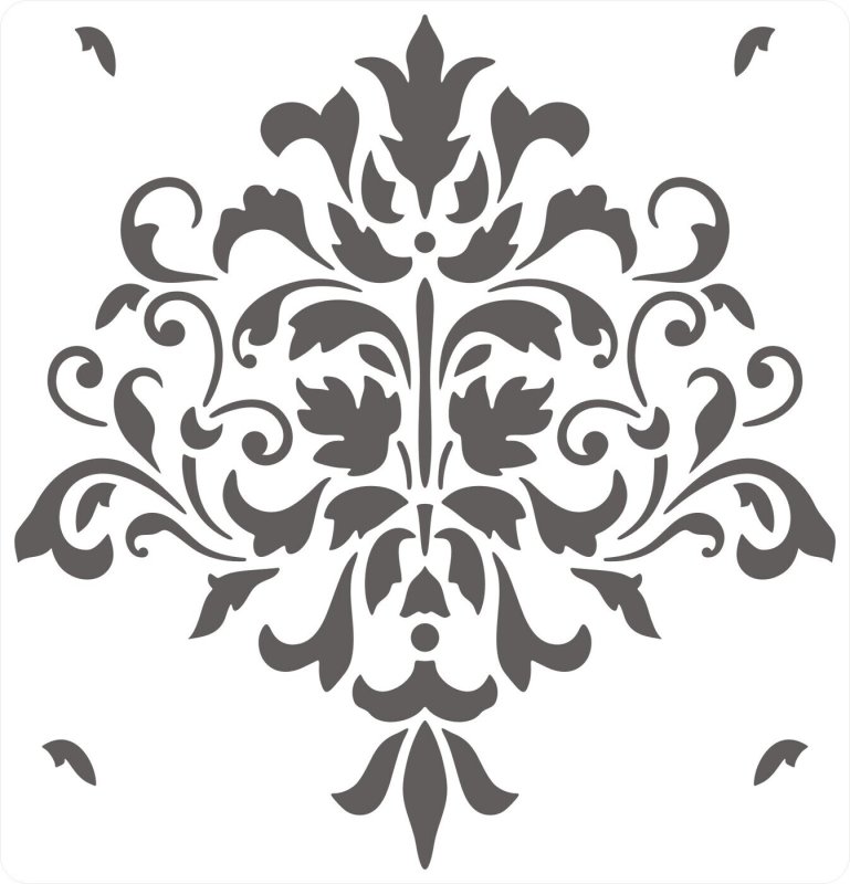 Трафарет для стен Дамаск