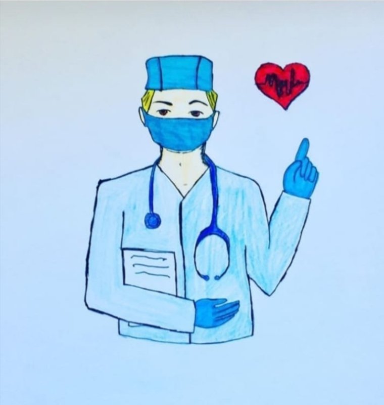 Рисунок врача для срисовки