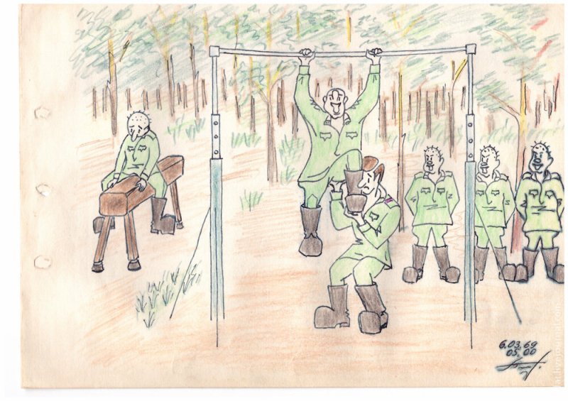 Рисунок на тему солдатские будни