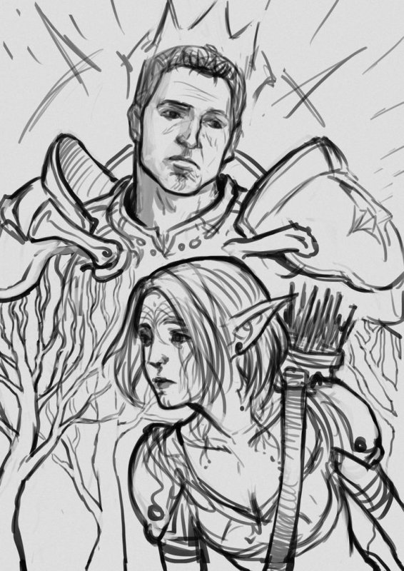Dragon age Алистер и Страж
