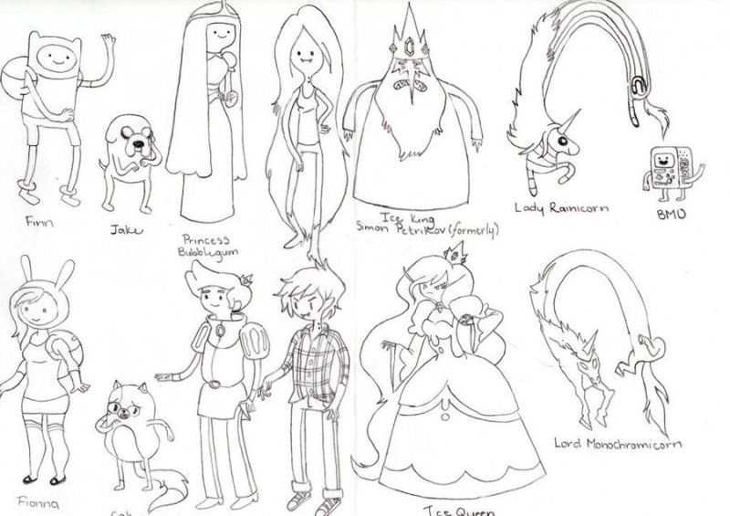 Adventure time раскраска