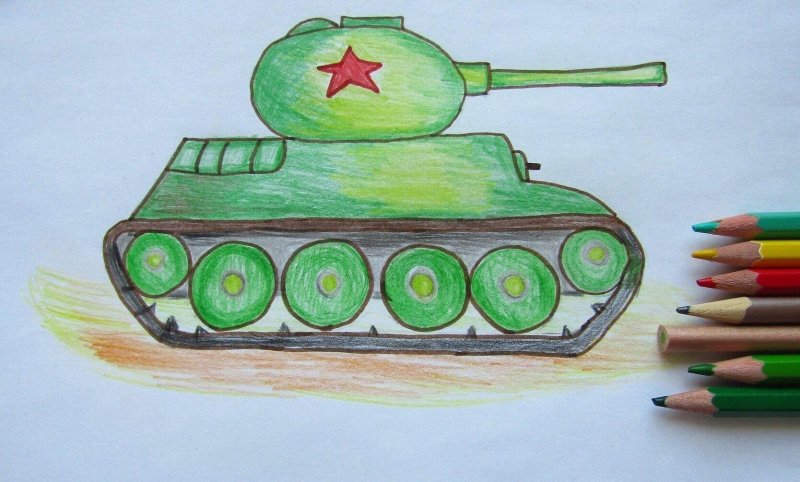 Танк рисунок