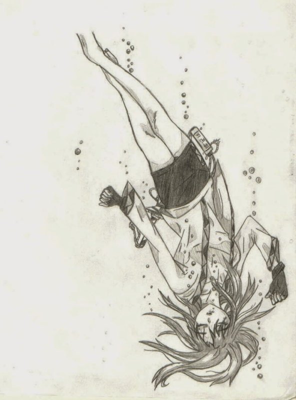 тонущий человек рисунок