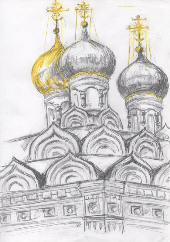 Купола карандашом