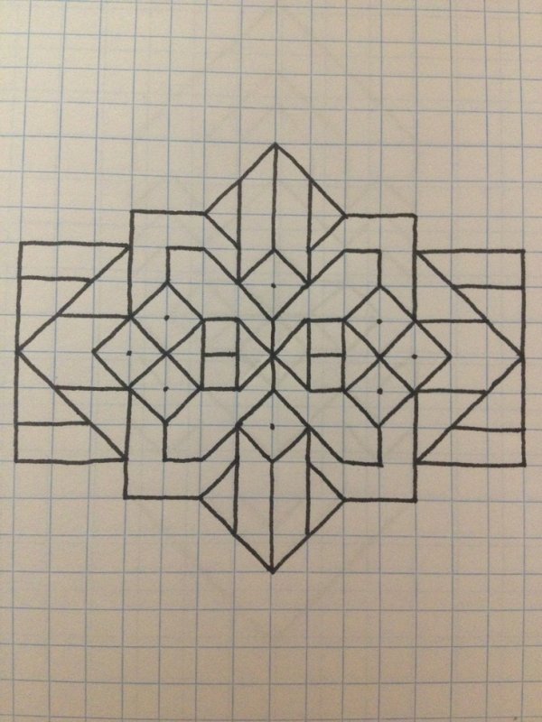 Необычные узоры по клеточкам