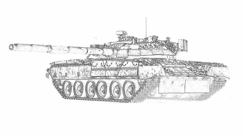 рисунок танка т 80