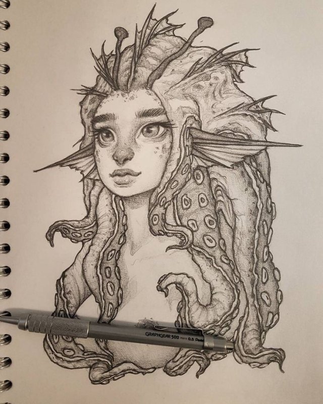 Рисунки карандашом фэнтези