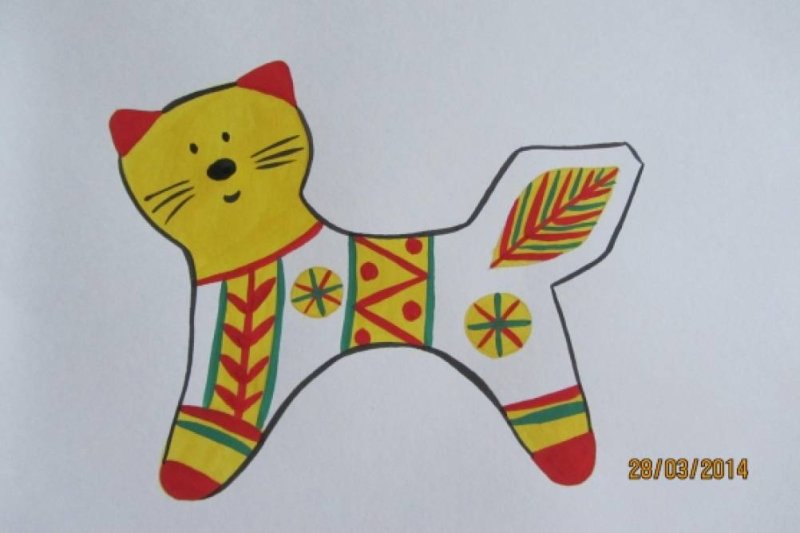 Нарисоватьфилимоновскую игрушку