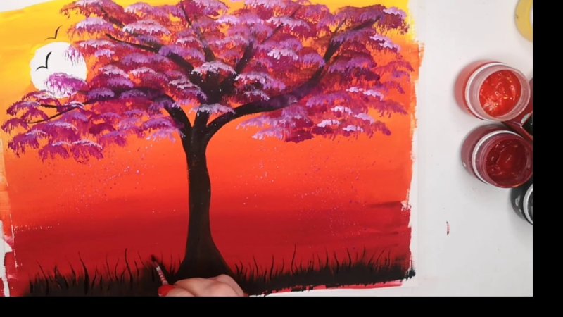 рисунки гуашью для начинающих на бумаге легкие и красивые