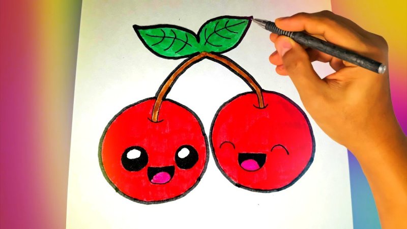 рисунки для срисовки фрукты