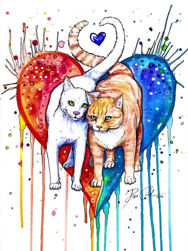 Кошка иллюстрация
