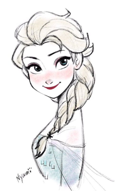 Рисунки Эльзы легкие