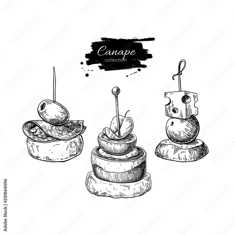 закуски рисунок