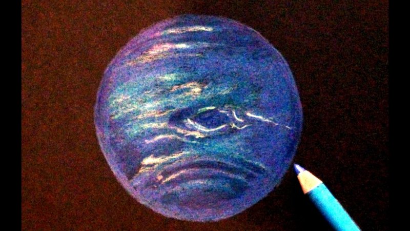 Планеты карандашом цветным