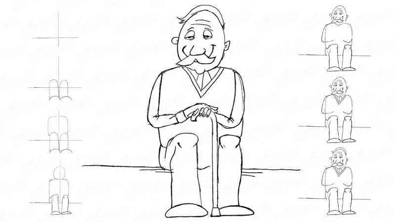 Дедушка рисунок