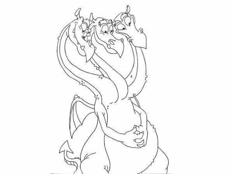 раскраска змей горыныч