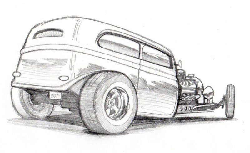 Хот род рисунок