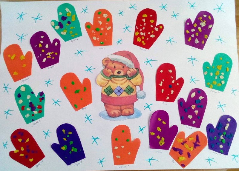 Укрась варежку для детей