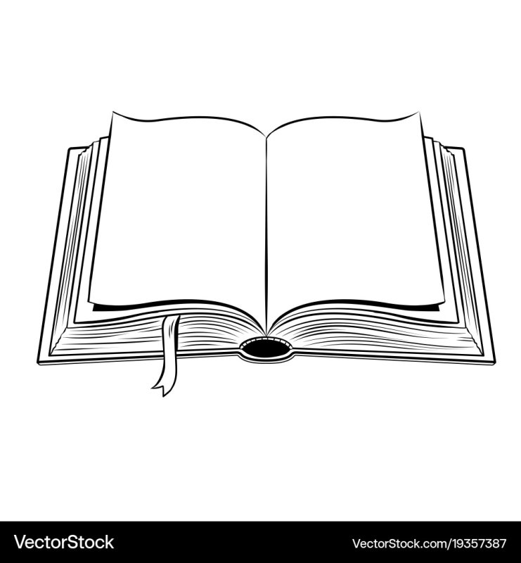 Раскраска книга раскрытая