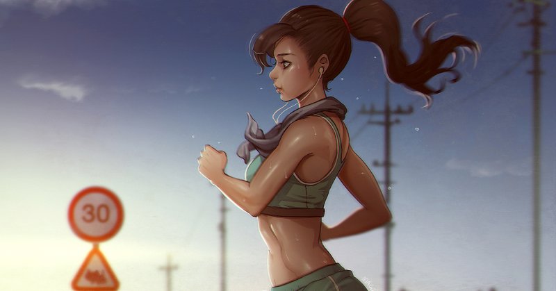 Девочка спортсменка арт