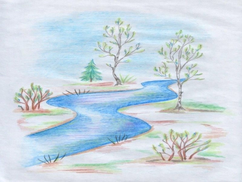 Рисунок на весеннюю тему