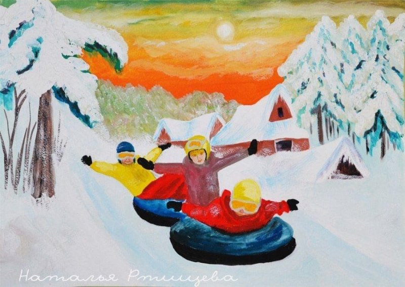 Рисунок на зимнюю тему