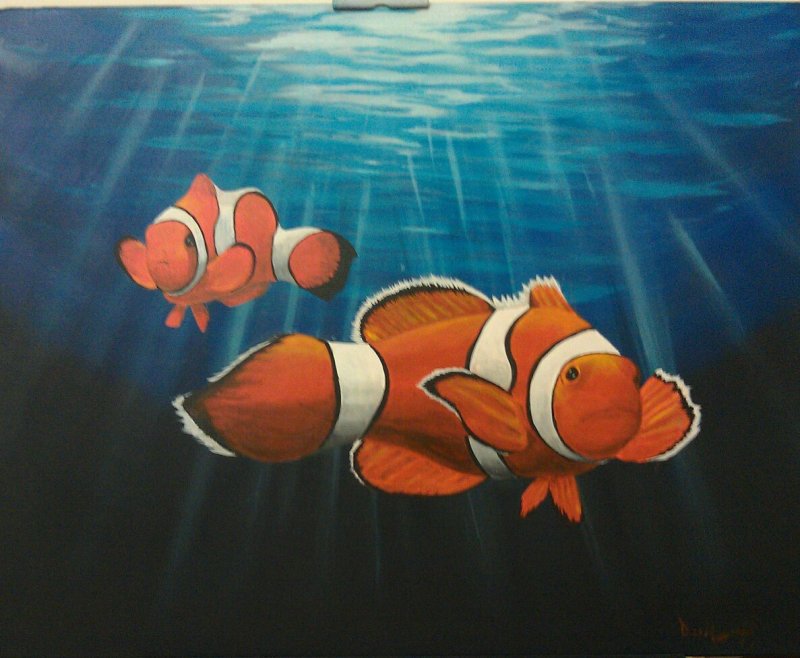 Рыбка клоун Paint