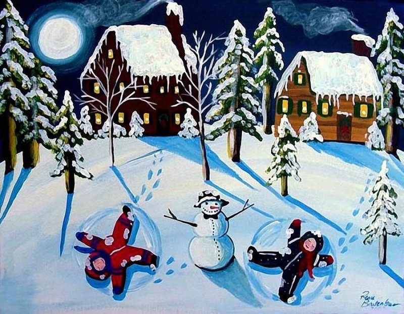 картина зимние каникулы