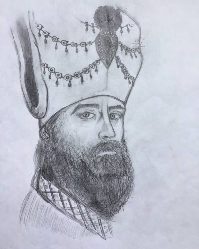 Султан Сулейман карандашом