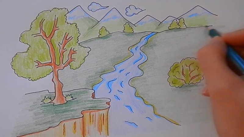 Рисунки для срисовки природа