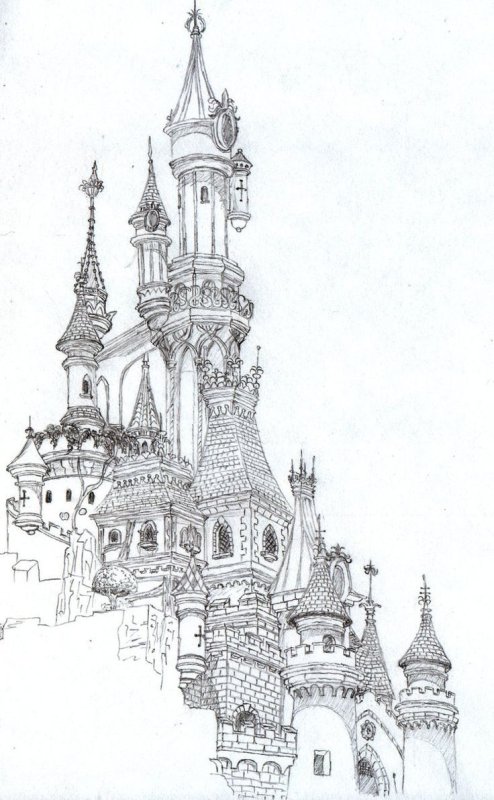 Замок в графике