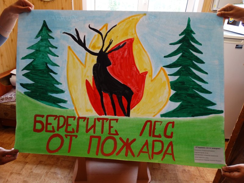 Плакат берегите лес от пожара