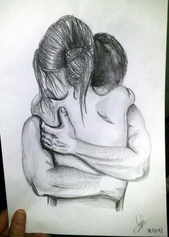 Объятия рисунок